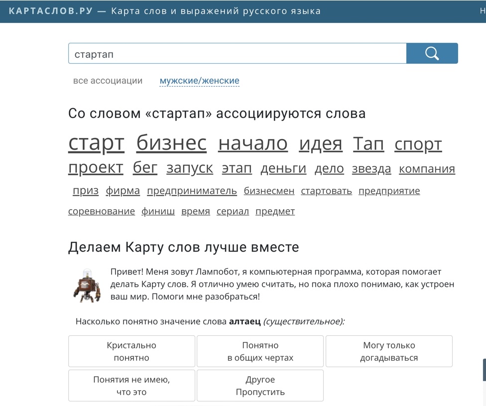 kartaslov - Как выбрать название и домен для стартапа?